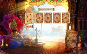 Игра на риск и удвоение кредитов в игромо автомате Приключения Синдбада